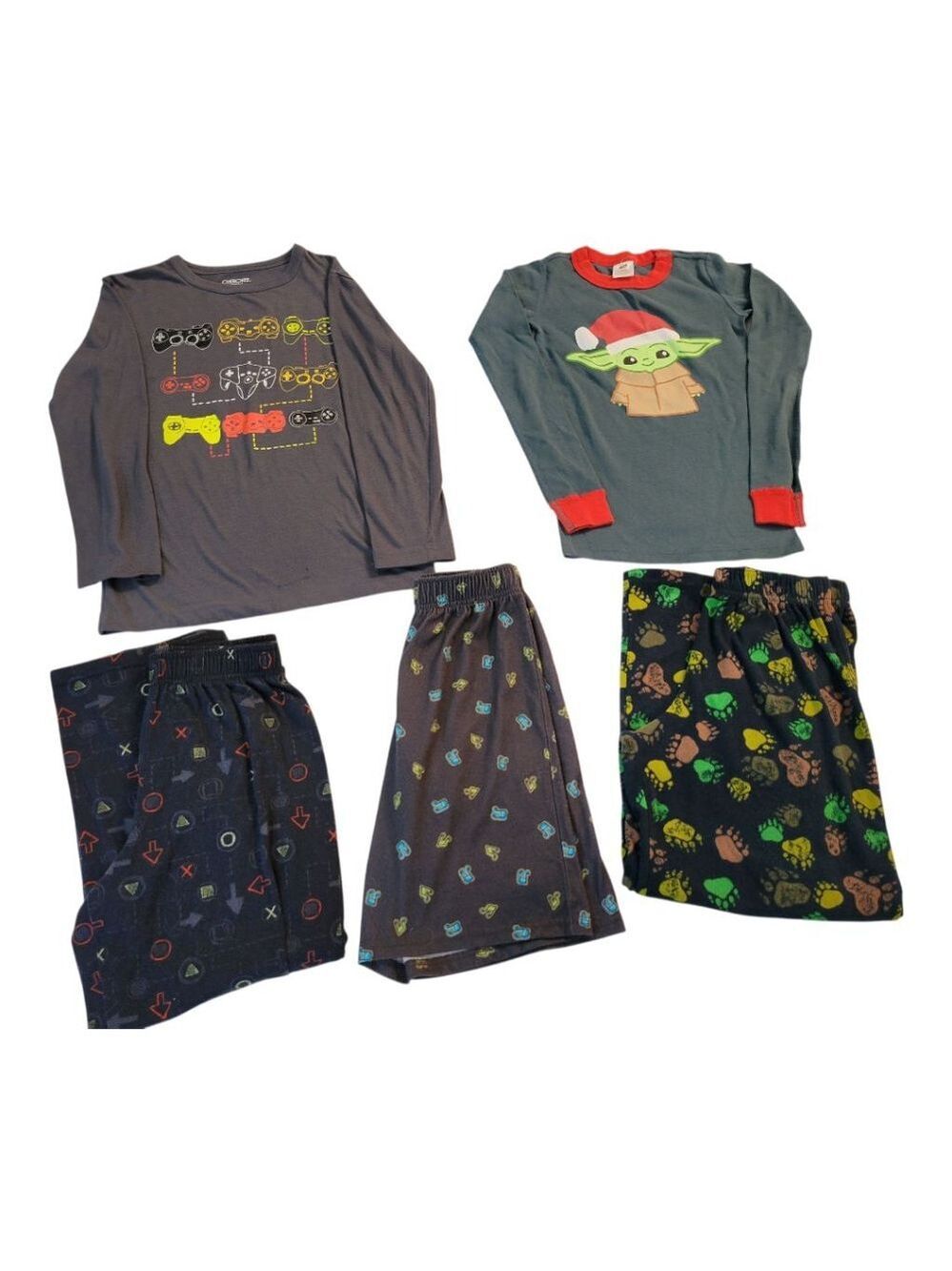 Mixed Brand Boys Pajama Set of 5 Size 8